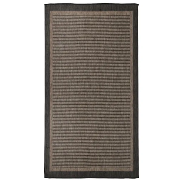 Tapis à tissage plat d'extérieur 80x150 cm Marron foncé