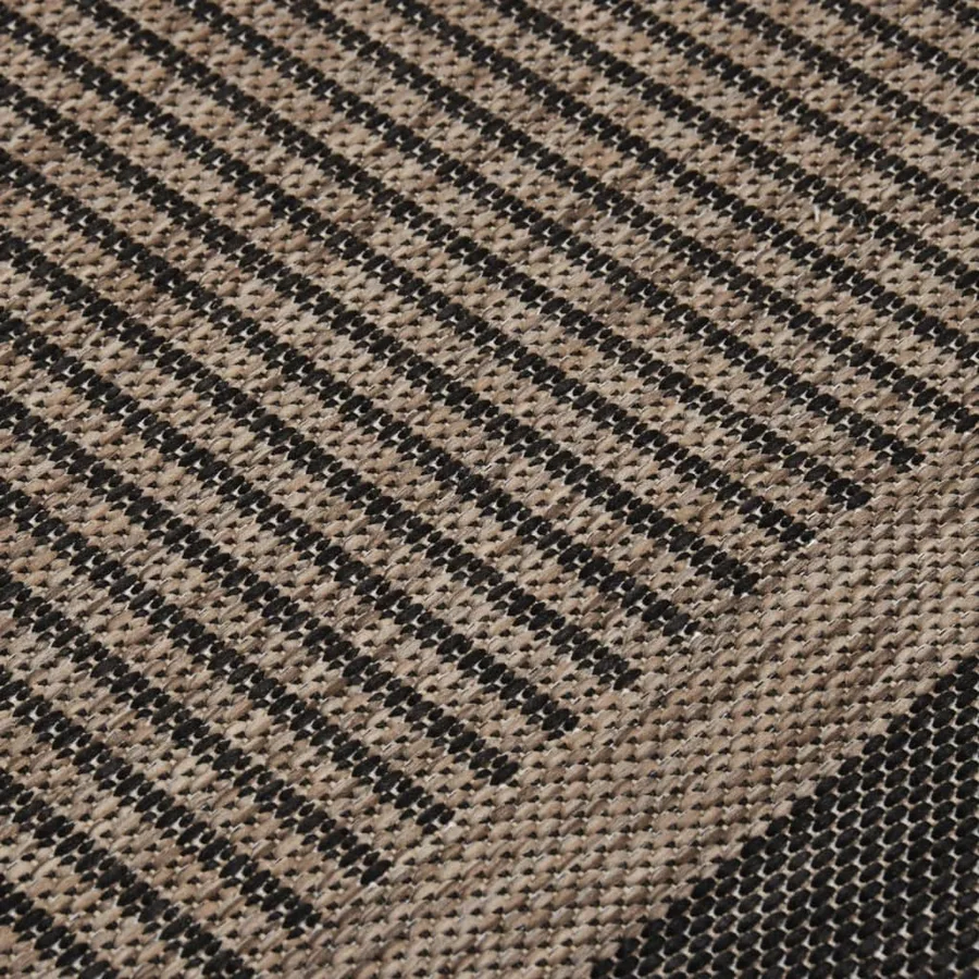 Tapis à tissage plat d'extérieur 80x150 cm Marron foncé - 5