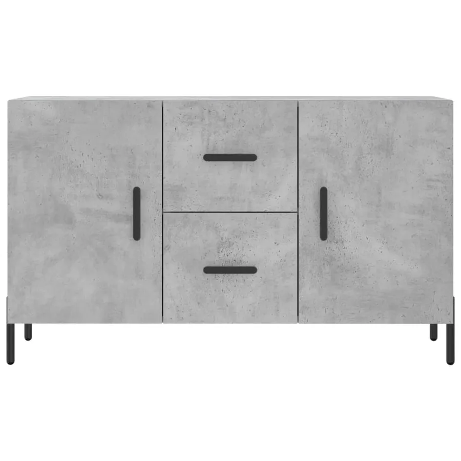 Buffet gris béton 100x36x60 cm bois d'ingénierie - 6