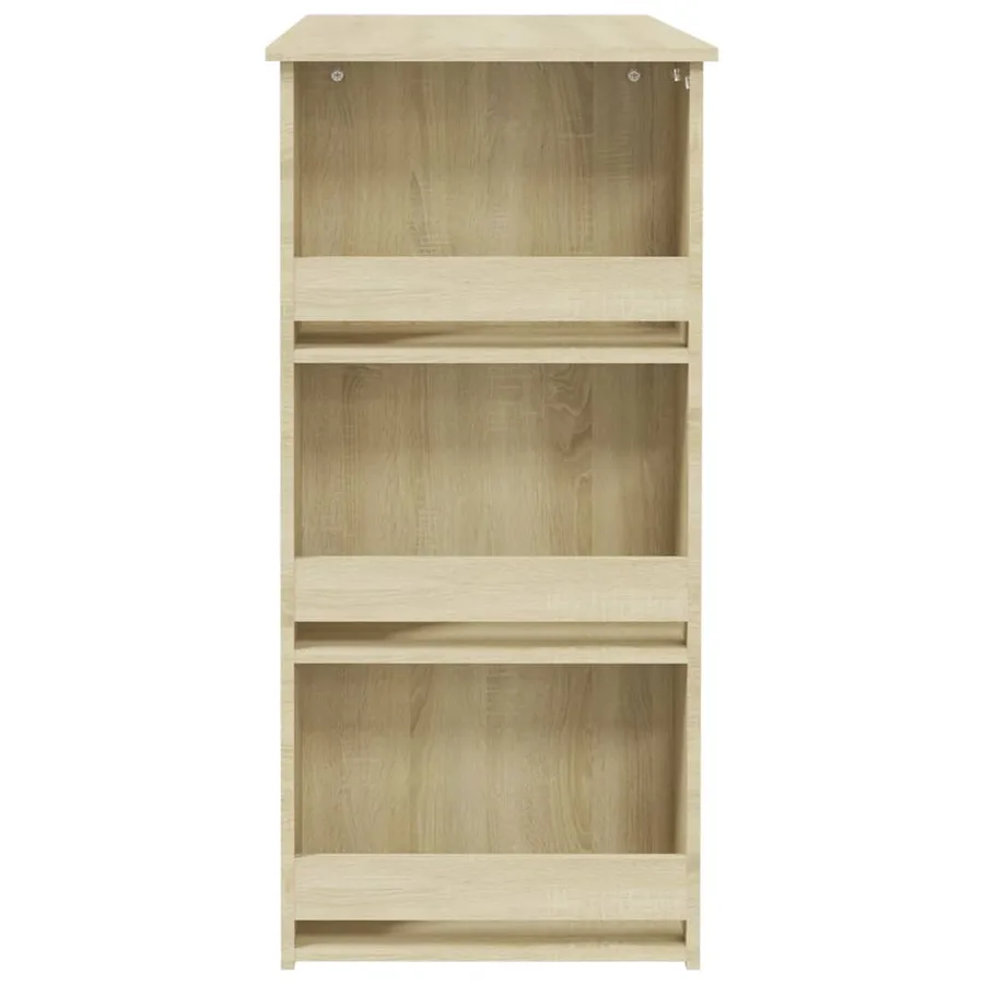 Table de bar avec rangement Chêne sonoma 102x50x103,5 cm - 6