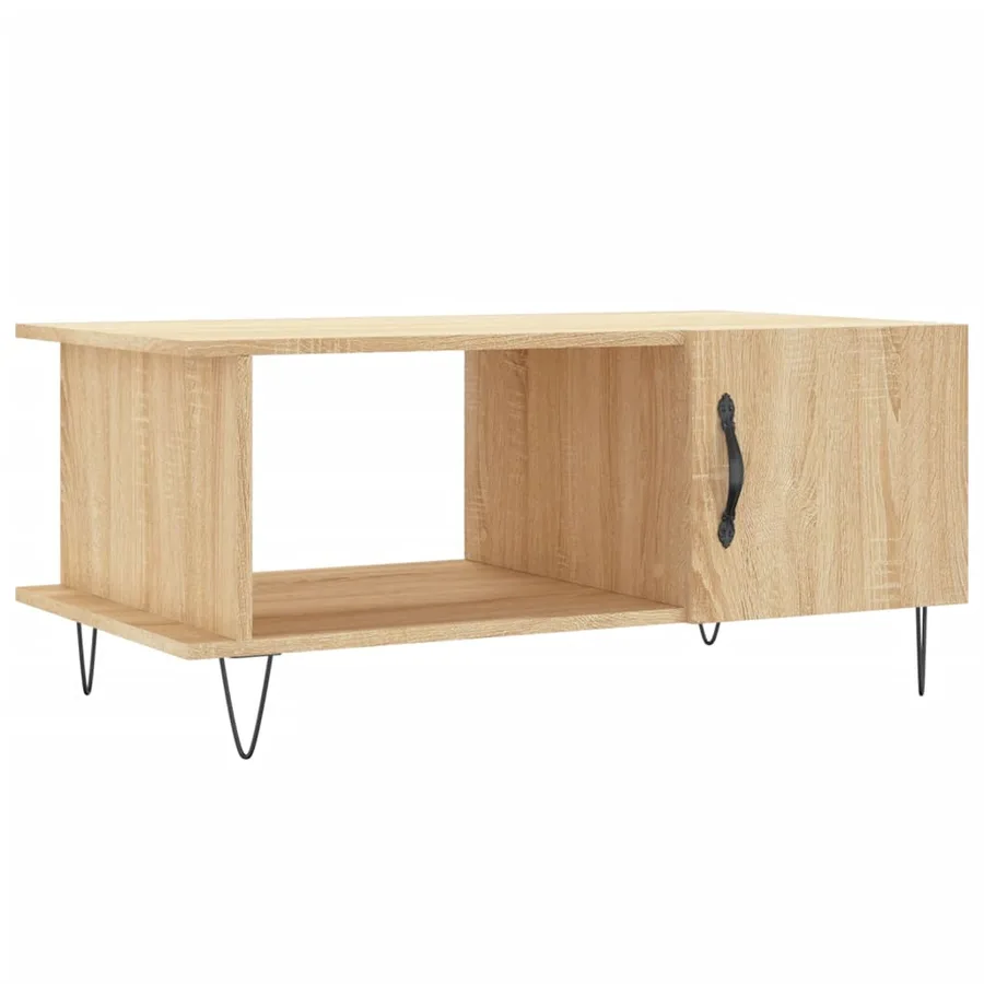 Table basse chêne sonoma 90x50x40 cm bois d'ingénierie - 2