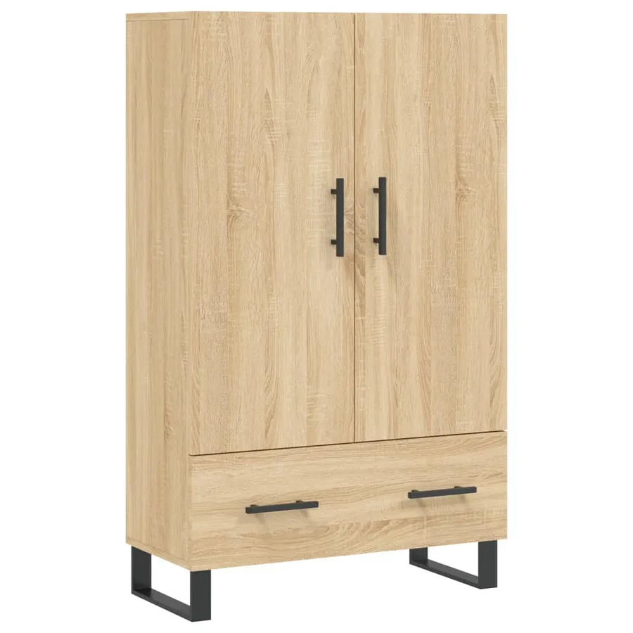 Buffet haut chêne sonoma 69,5x31x115 cm bois d'ingénierie - 2