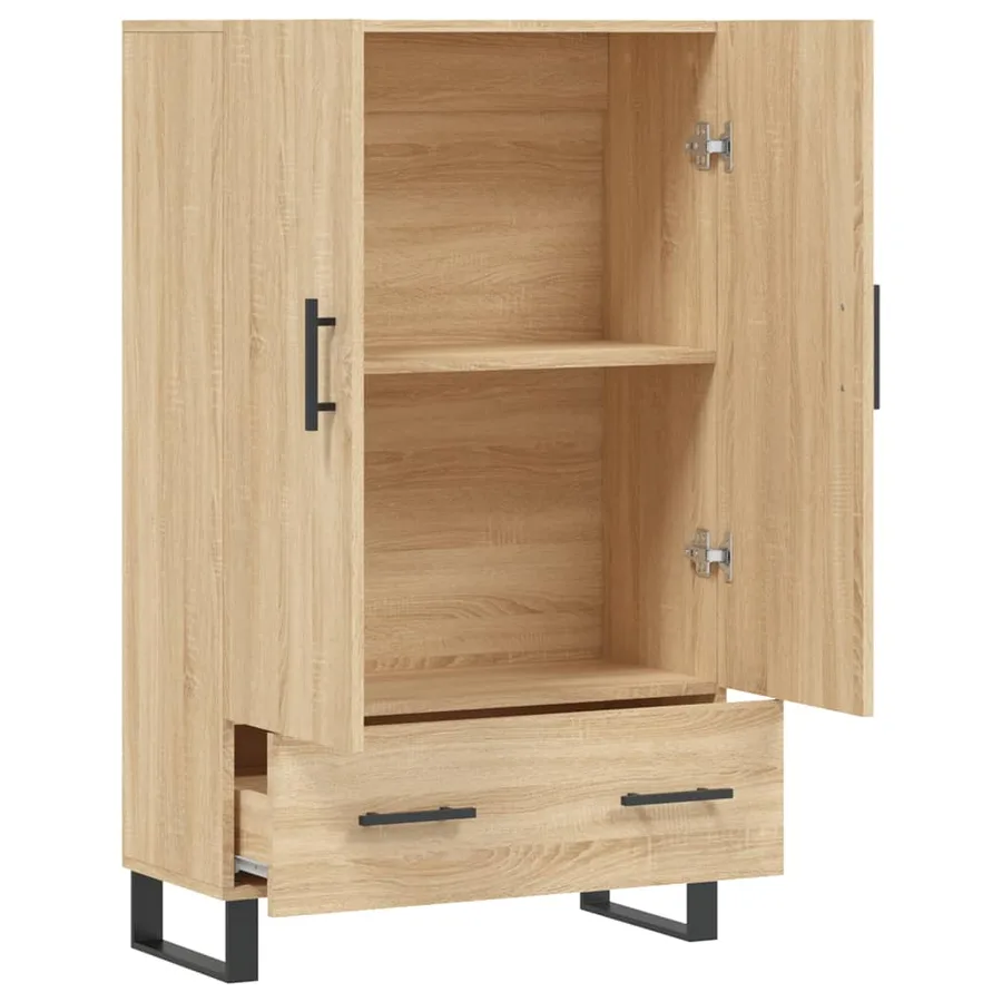 Buffet haut chêne sonoma 69,5x31x115 cm bois d'ingénierie - 5