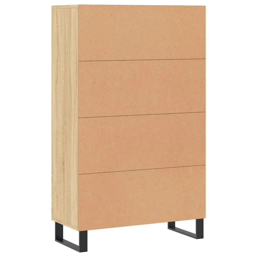 Buffet haut chêne sonoma 69,5x31x115 cm bois d'ingénierie - 8