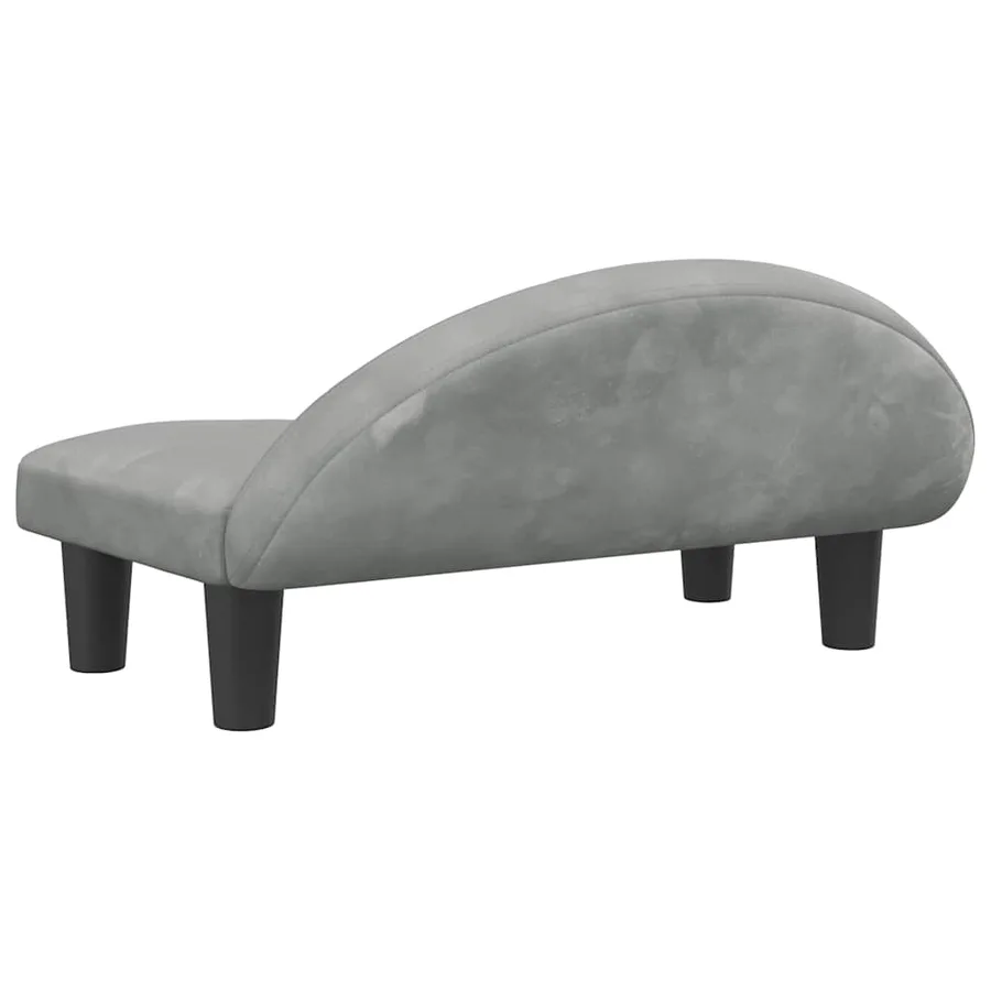 Lit pour chien gris clair 70x52x30 cm velours - 5