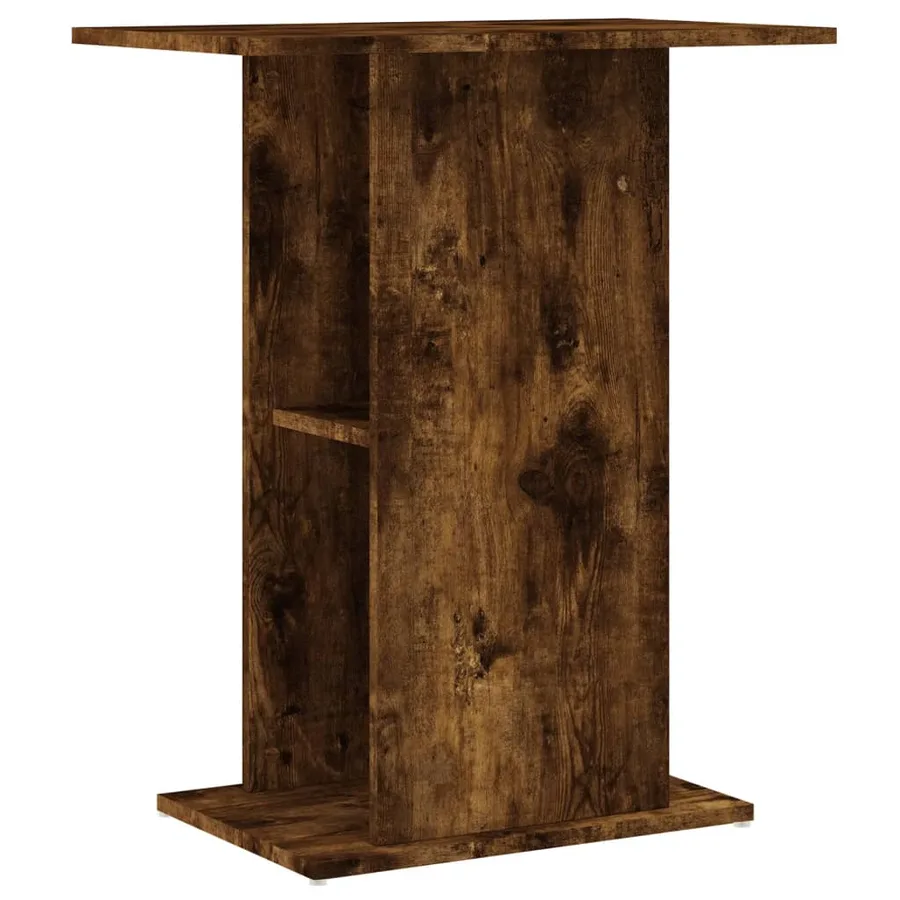 Support d'aquarium chêne fumé 60,5x36x72,5 cm bois d'ingénierie - 2