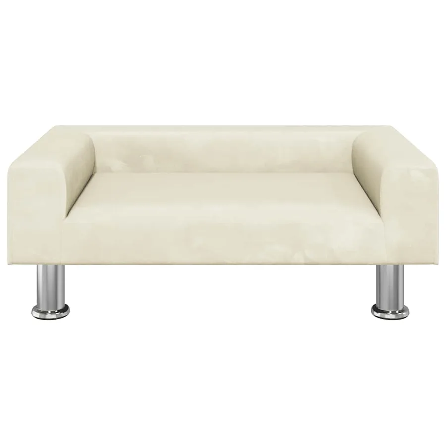 Lit pour chien crème 70x45x26,5 cm velours - 3