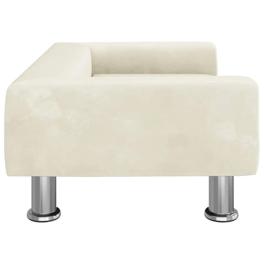 Lit pour chien crème 70x45x26,5 cm velours - 4