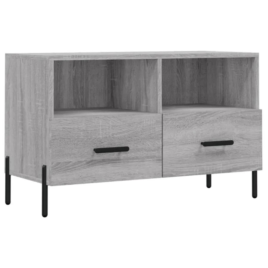 Meuble TV Sonoma gris 80x36x50 cm Bois d'ingénierie - 2