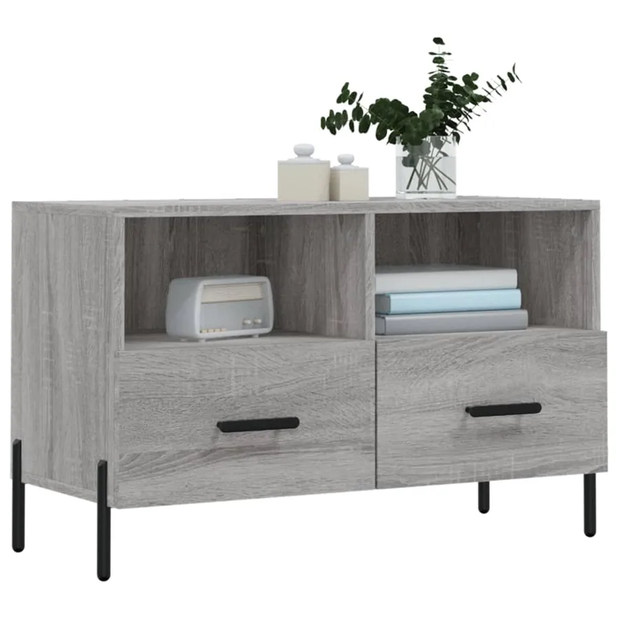Meuble TV Sonoma gris 80x36x50 cm Bois d'ingénierie - 3