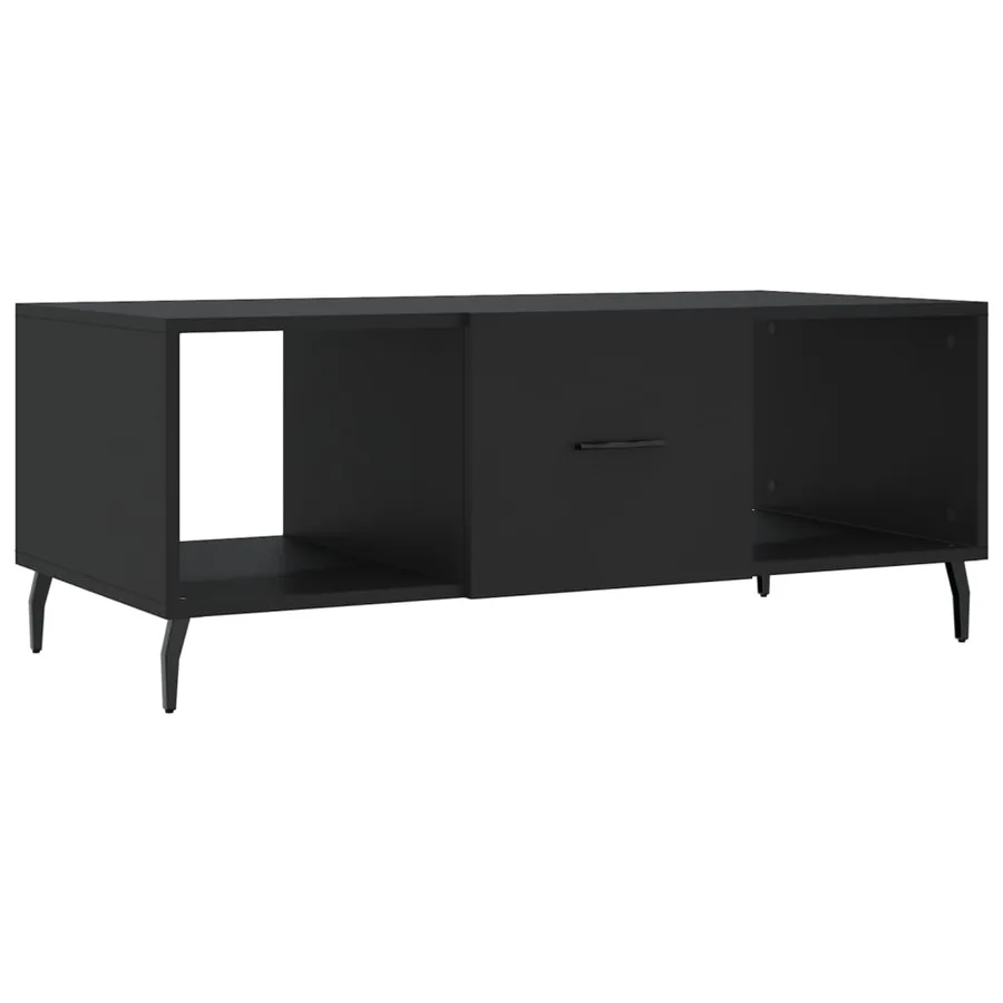 Table basse noir 102x50x40 cm bois d'ingénierie - 2