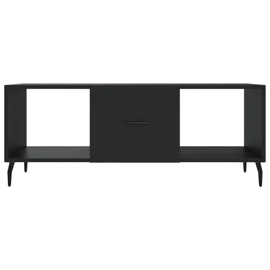 Table basse noir 102x50x40 cm bois d'ingénierie - 5