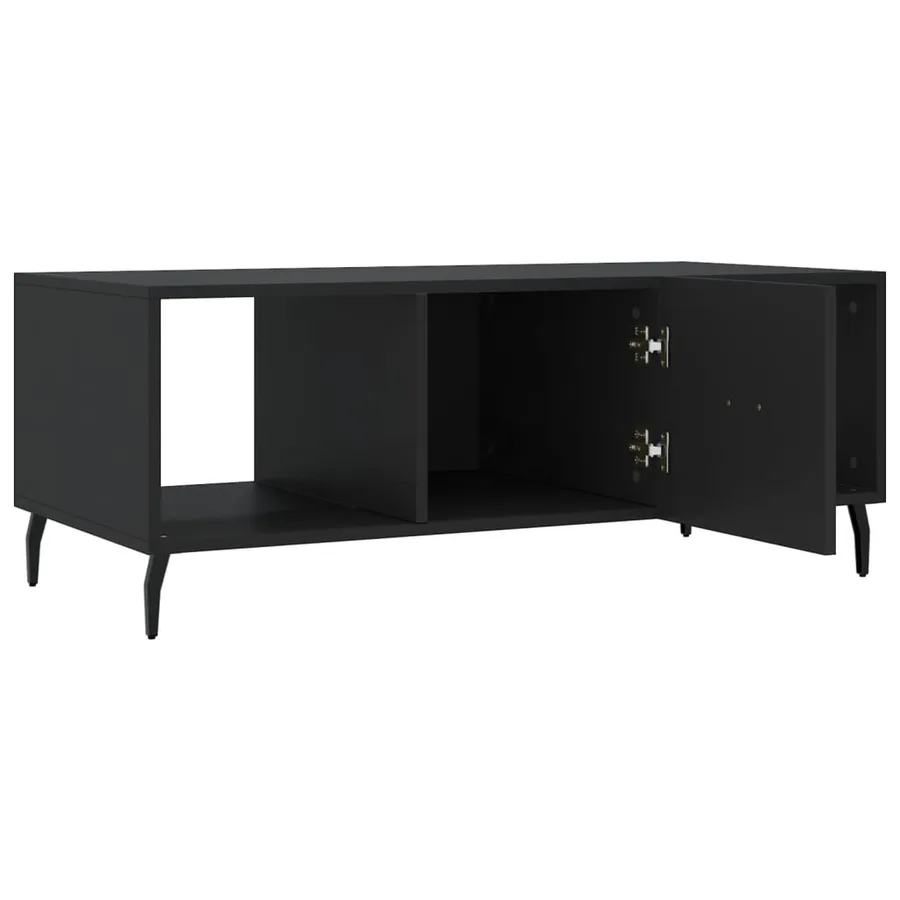 Table basse noir 102x50x40 cm bois d'ingénierie - 7