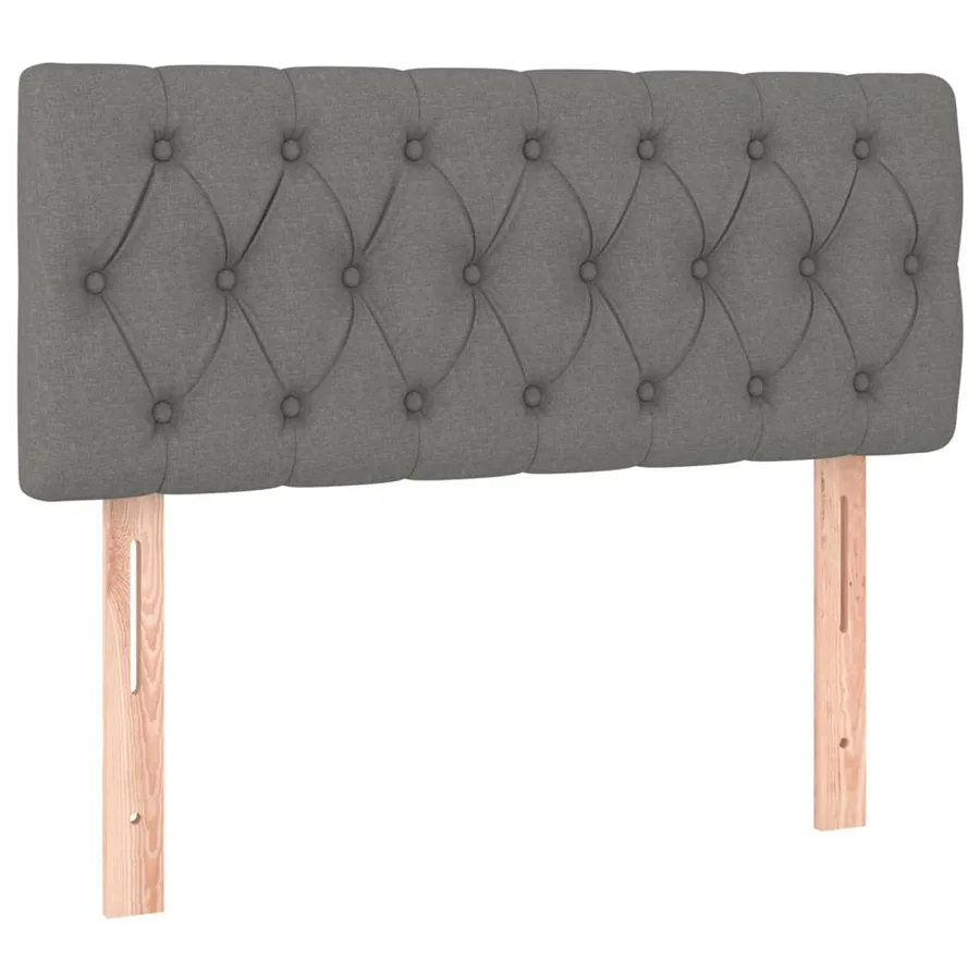 Sommier à lattes de lit avec matelas et LED Gris foncé 90x190cm - 7