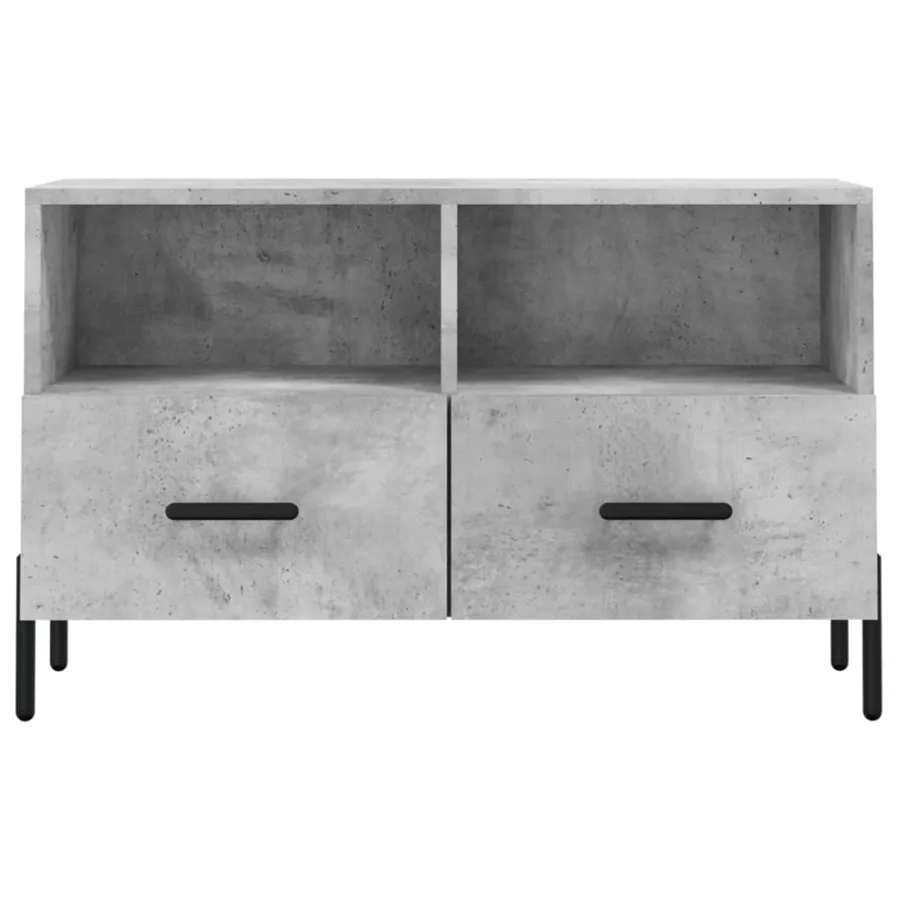 Meuble TV Gris béton 80x36x50 cm Bois d'ingénierie - 5