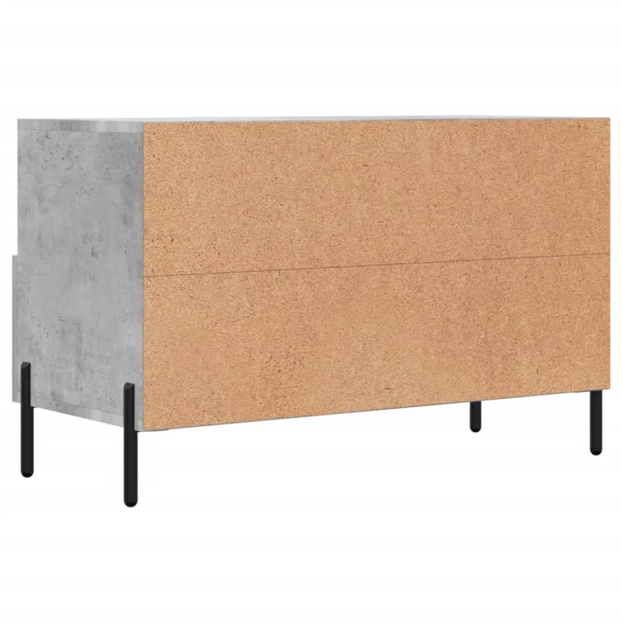 Meuble TV Gris béton 80x36x50 cm Bois d'ingénierie - 8
