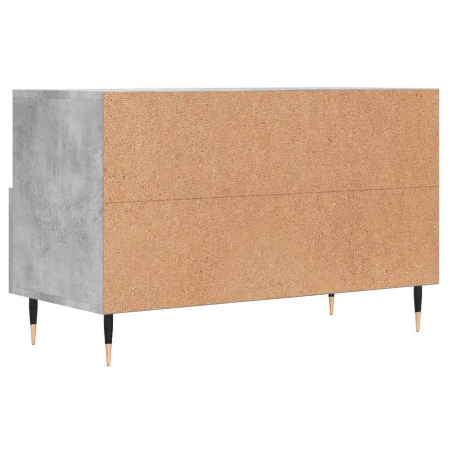 Meuble TV Gris béton 80x36x50 cm Bois d'ingénierie - 8