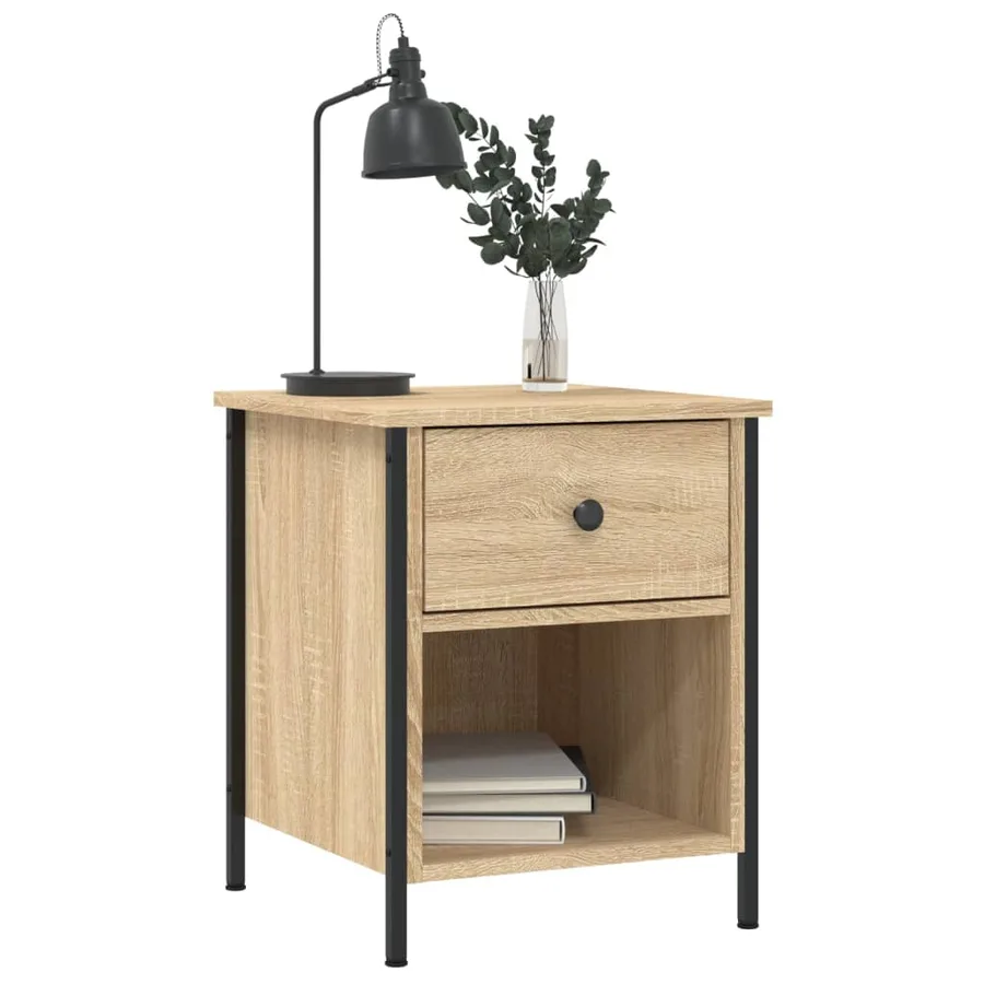 Table de chevet chêne sonoma 40x42x50 cm bois d'ingénierie - 3