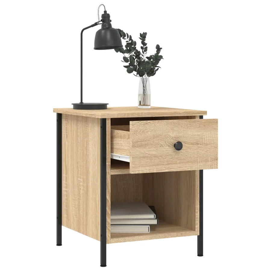 Table de chevet chêne sonoma 40x42x50 cm bois d'ingénierie - 4