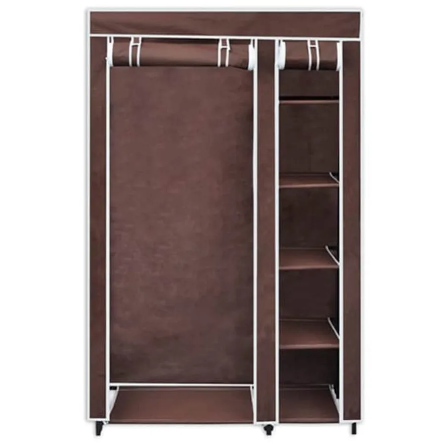 Garde-robe en tissu 2 pcs Marron - 4