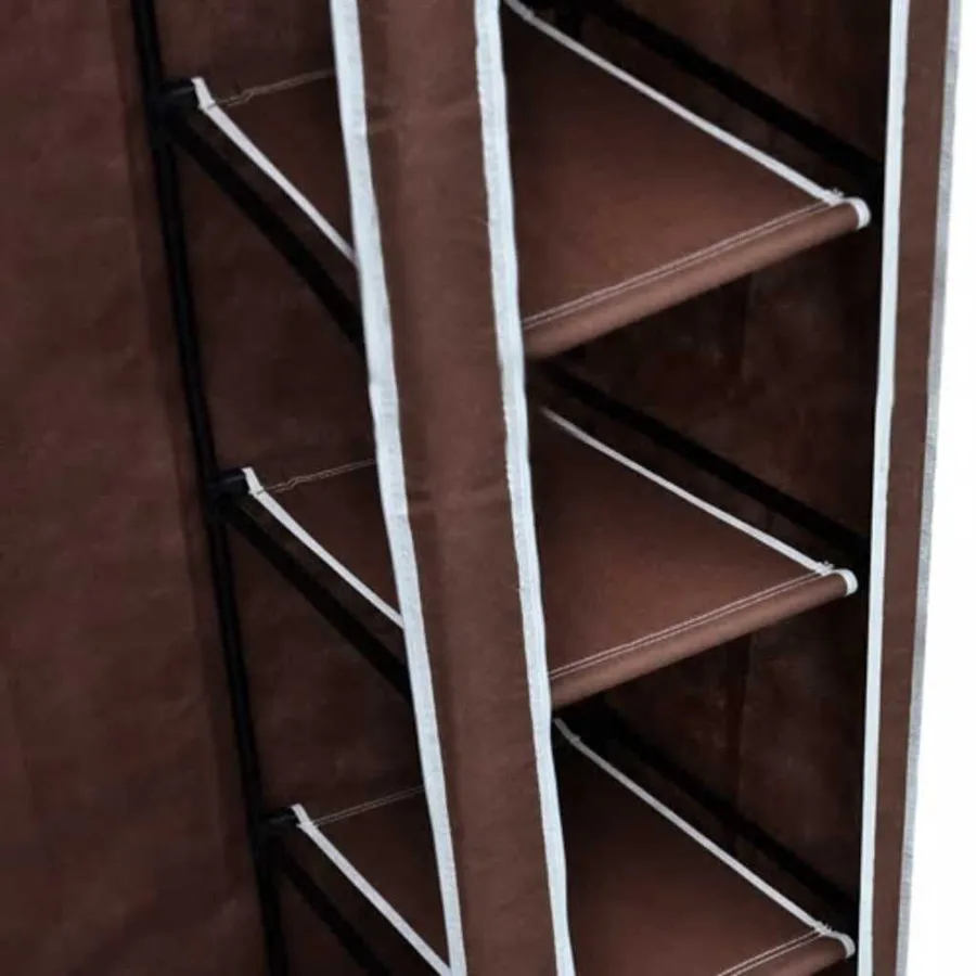 Garde-robe en tissu 2 pcs Marron - 7