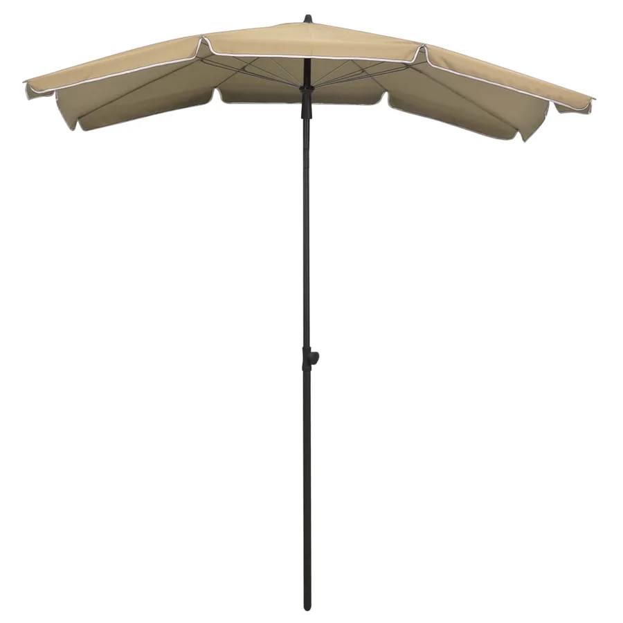 Parasol de jardin avec mât 200x130 cm taupe - 2