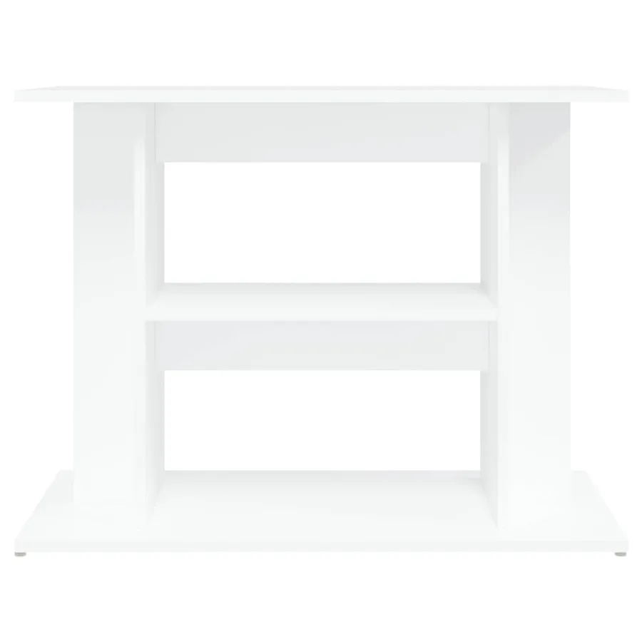 Support pour aquarium blanc 80x35x60 cm bois d'ingénierie - 4