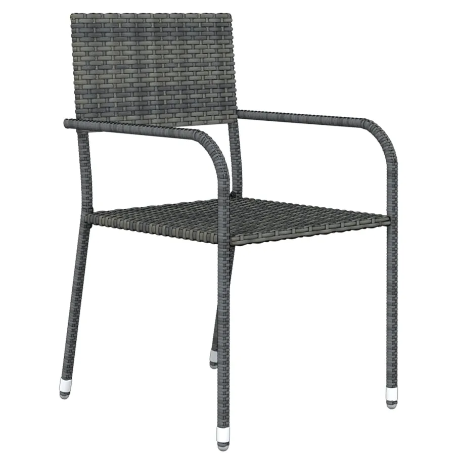 Ensemble à manger de jardin 3 pcs Gris - 3