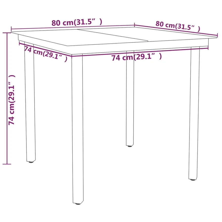 Ensemble à manger de jardin 3 pcs Gris - 8