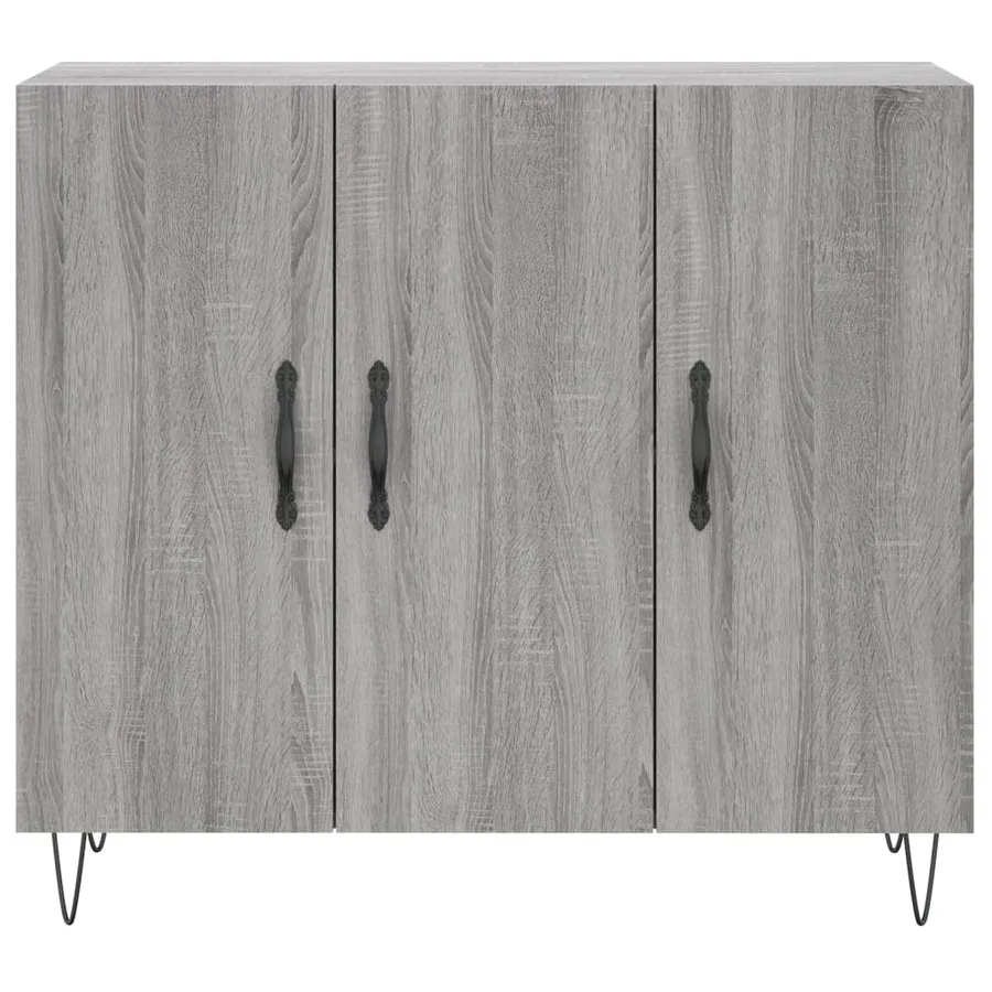 Buffet sonoma gris 90x34x80 cm bois d'ingénierie - 6