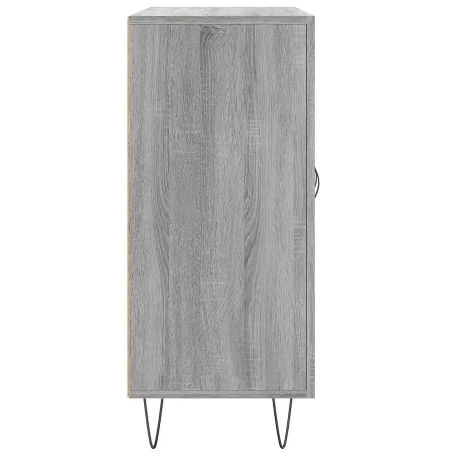 Buffet sonoma gris 90x34x80 cm bois d'ingénierie - 7