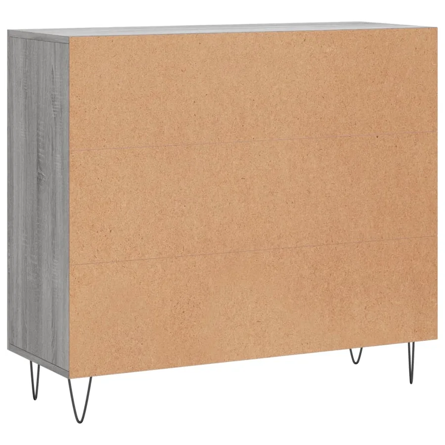 Buffet sonoma gris 90x34x80 cm bois d'ingénierie - 8