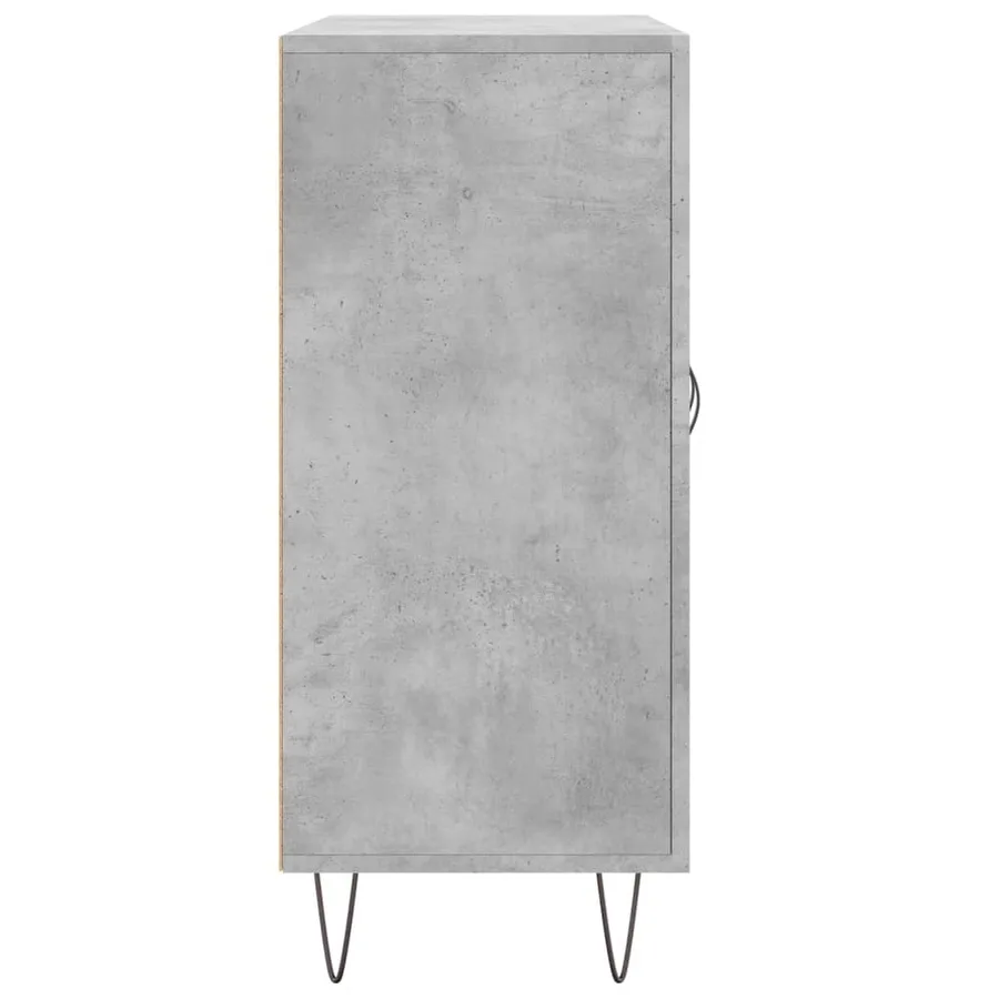 Buffet gris béton 90x34x80 cm bois d'ingénierie - 7