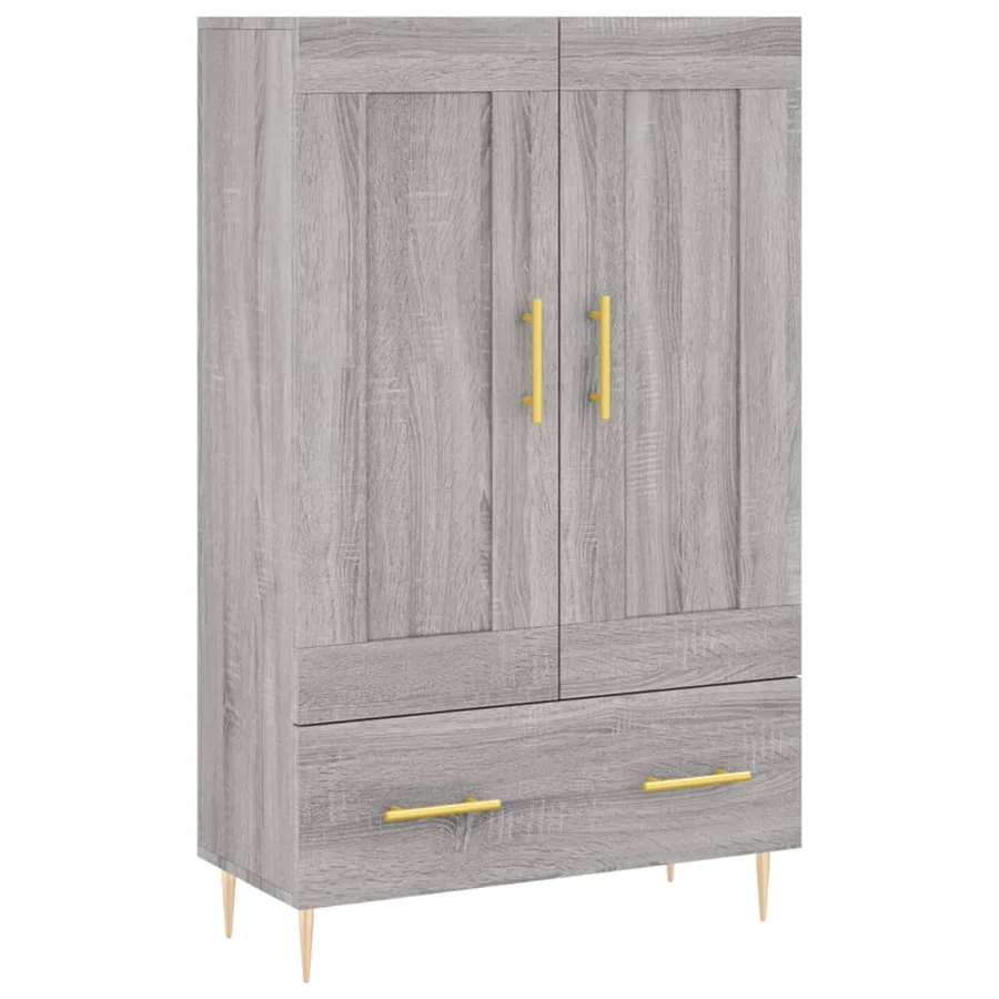 Buffet haut sonoma gris 69,5x31x115 cm bois d'ingénierie - 2