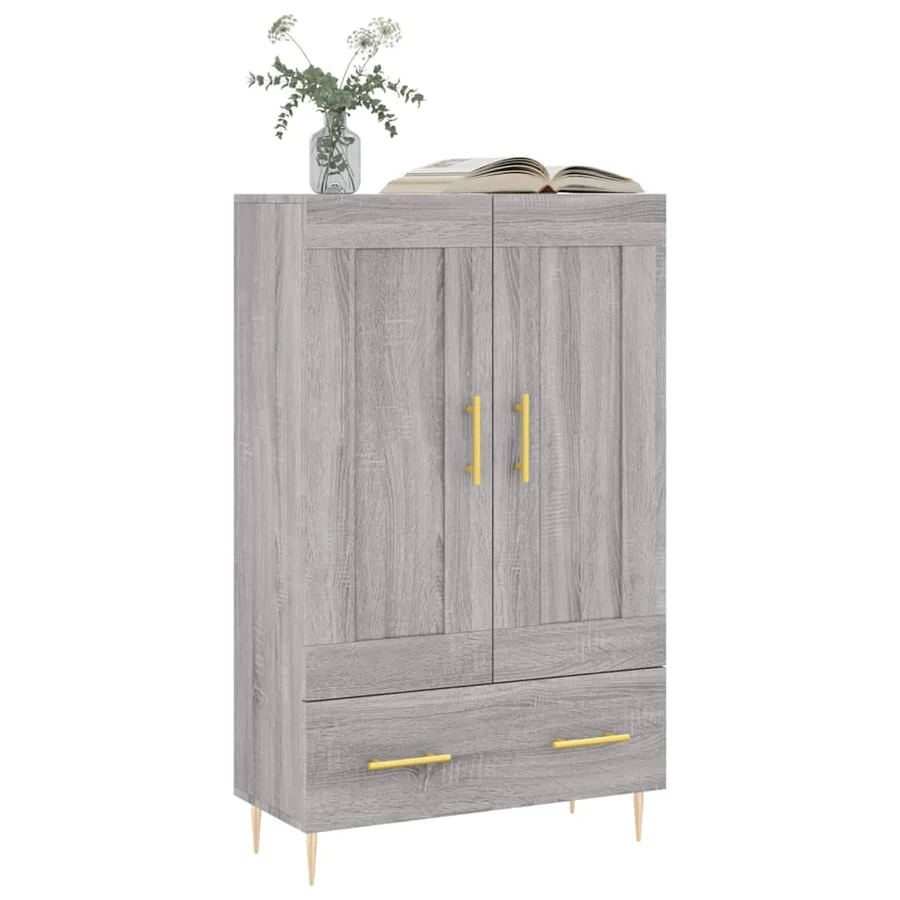 Buffet haut sonoma gris 69,5x31x115 cm bois d'ingénierie - 3