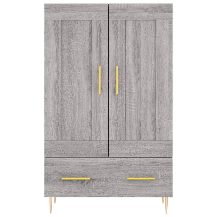 Buffet haut sonoma gris 69,5x31x115 cm bois d'ingénierie - 5