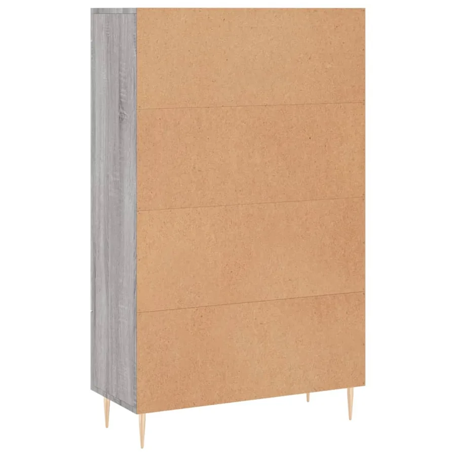 Buffet haut sonoma gris 69,5x31x115 cm bois d'ingénierie - 8