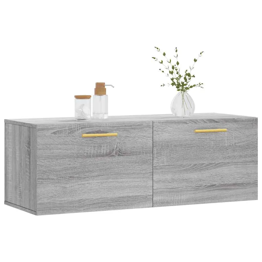 Armoire murale sonoma gris 100x36,5x35 cm bois d'ingénierie - 3