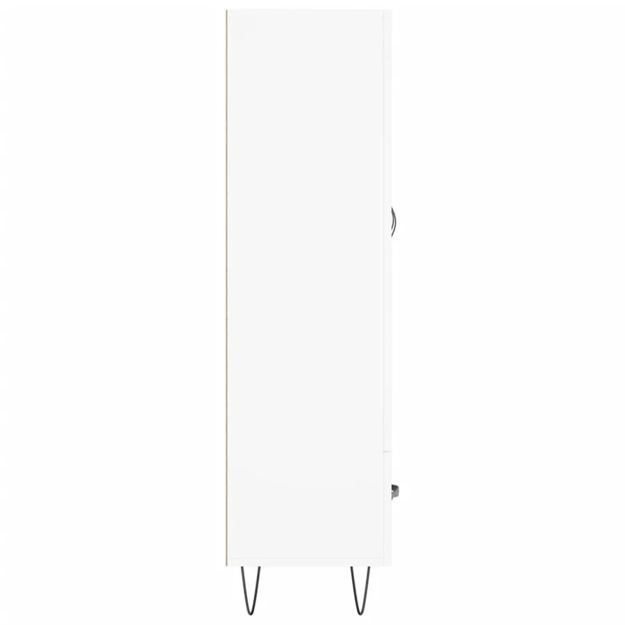 Buffet haut blanc 69,5x31x115 cm bois d'ingénierie - 7