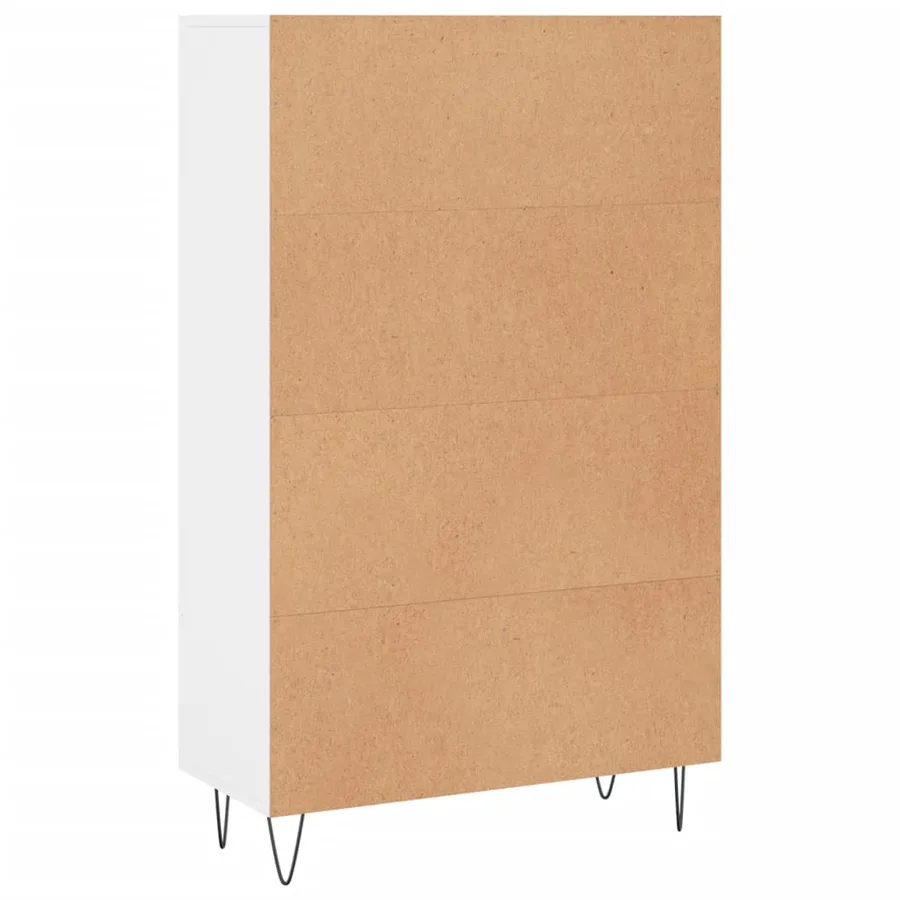 Buffet haut blanc 69,5x31x115 cm bois d'ingénierie - 8