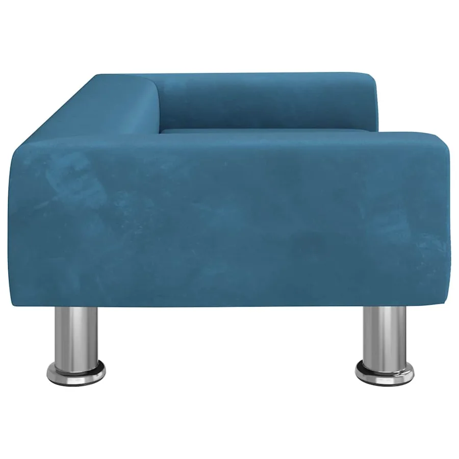 Lit pour chien bleu 70x45x26,5 cm velours - 4