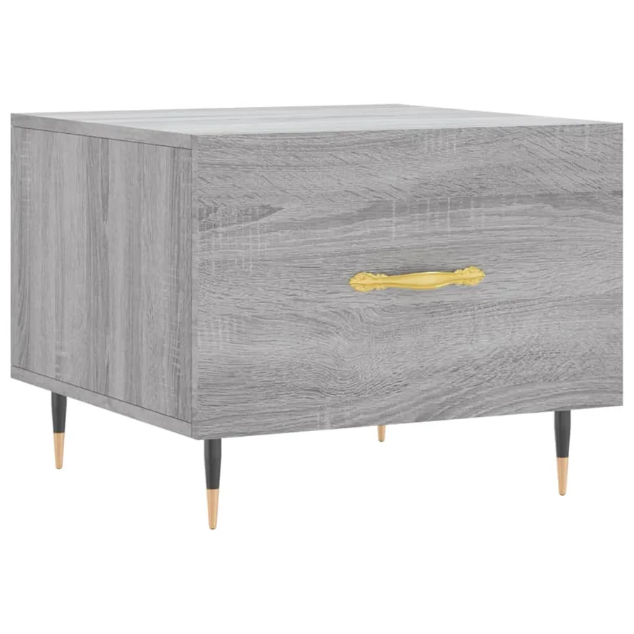 Table basse Sonoma gris 50x50x40 cm Bois d'ingénierie - 2