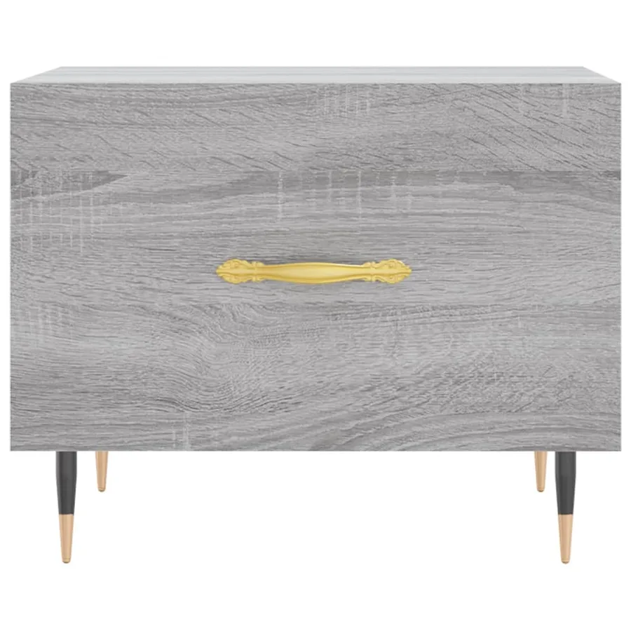 Table basse Sonoma gris 50x50x40 cm Bois d'ingénierie - 5