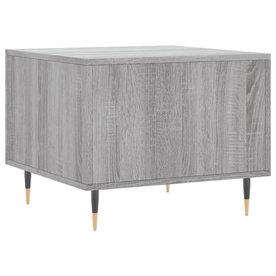 Table basse Sonoma gris 50x50x40 cm Bois d'ingénierie - 8