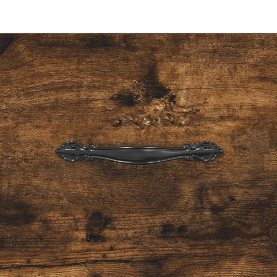 Buffet haut chêne fumé 69,5x31x115 cm bois d'ingénierie - 10