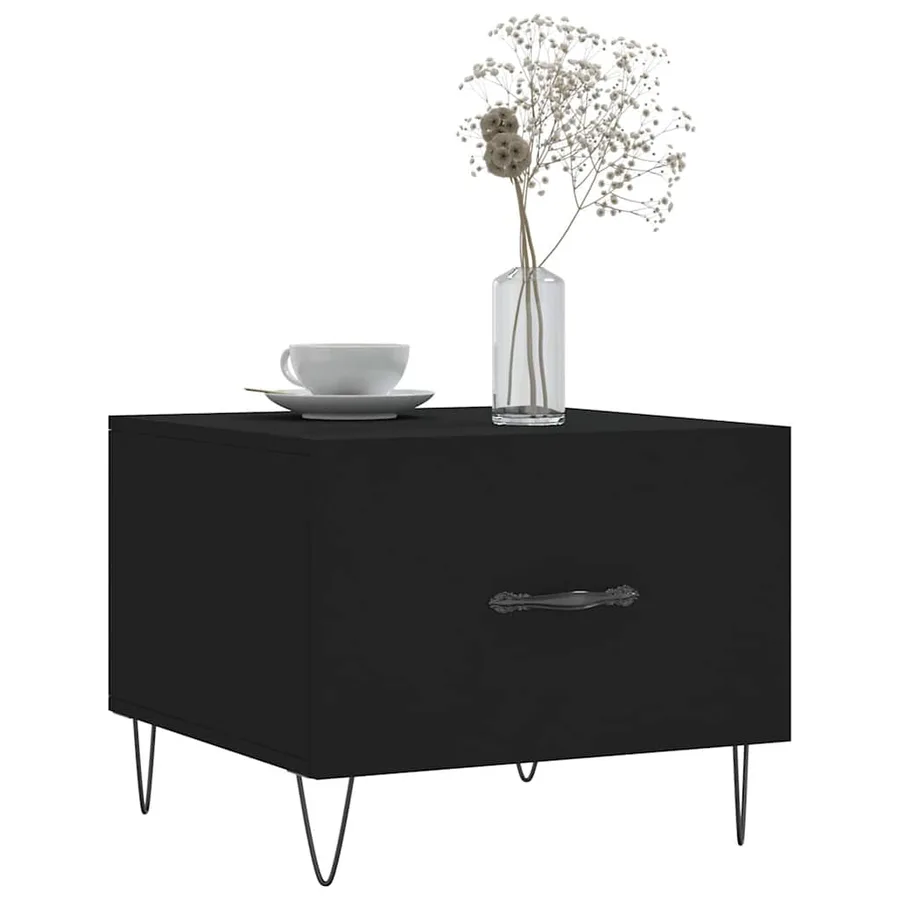 Tables basses 2 pcs noir 50x50x40 cm bois d'ingénierie - 3