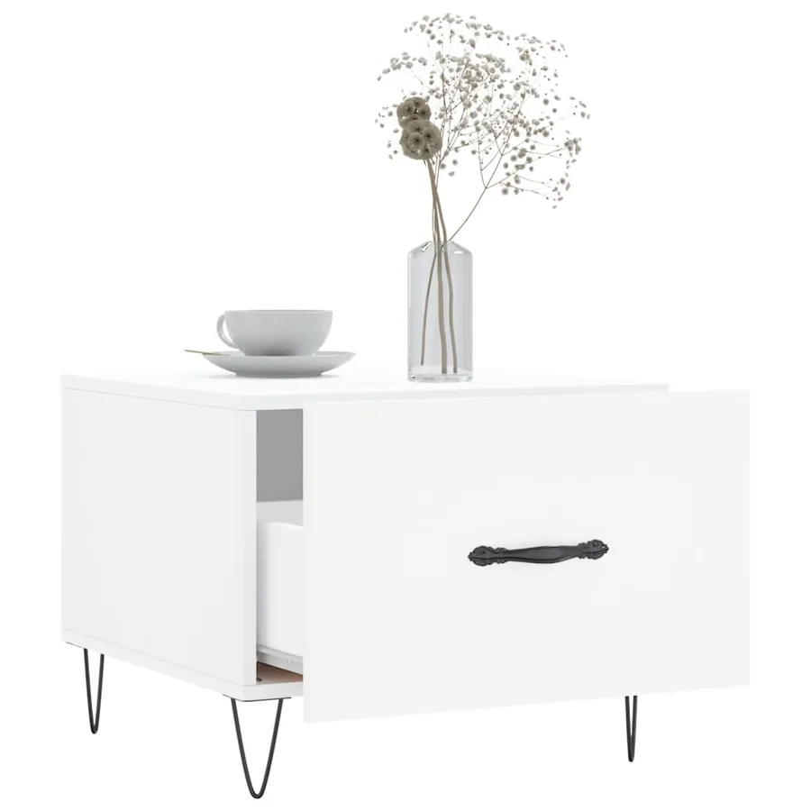 Tables basses 2 pcs blanc 50x50x40 cm bois d'ingénierie - 4