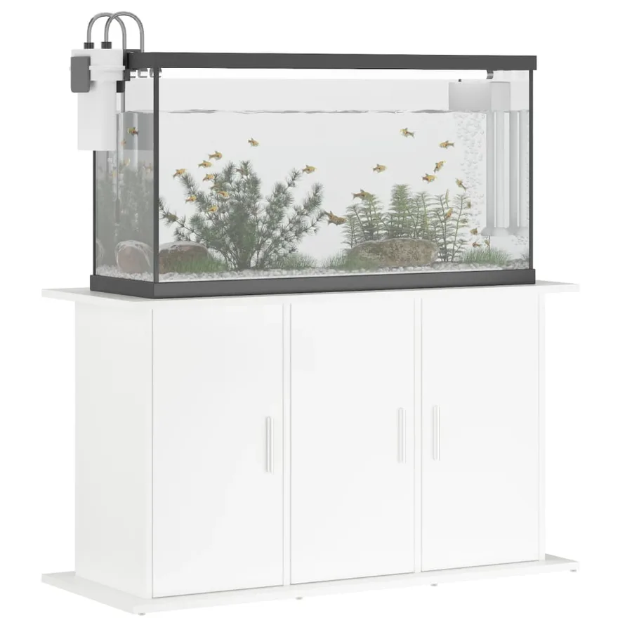 Support pour aquarium blanc 101x41x58 cm bois d'ingénierie - 4