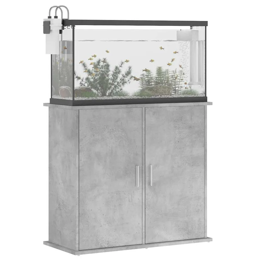 Support d'aquarium en béton gris 81 x 36 x 73 cm Bois d'ingénierie - 4
