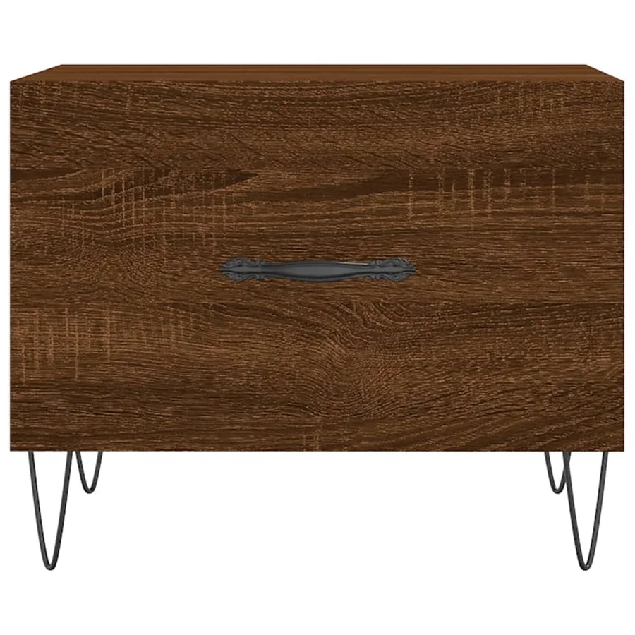 Tables basses 2 pcs chêne marron 50x50x40 cm bois d'ingénierie - 6